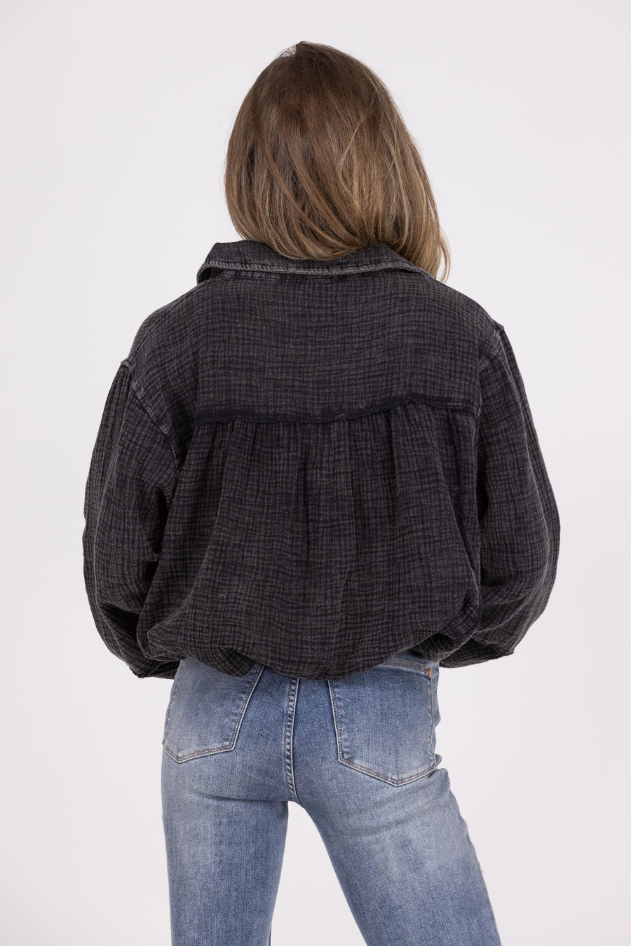 Love Life Women's Boho Oversized Hi-Lo Long Sleeve Top * Final Sale*