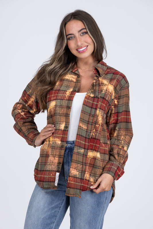 Next One Up Women's Collared Flannel Long Sleeve Top *Final Sale*