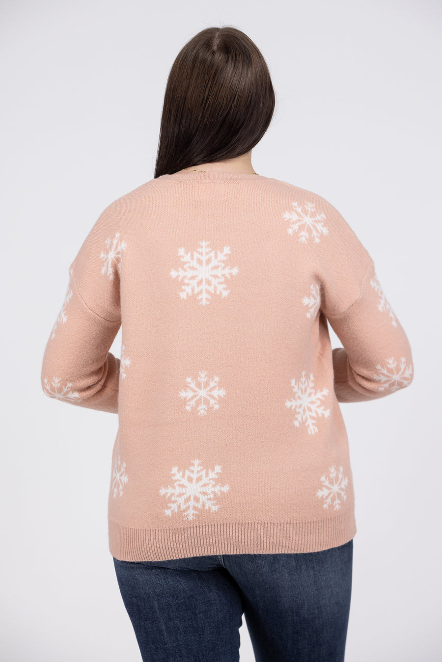 Light Snowfall Women's Feminine Round Neckline Sweater *Final Sale*