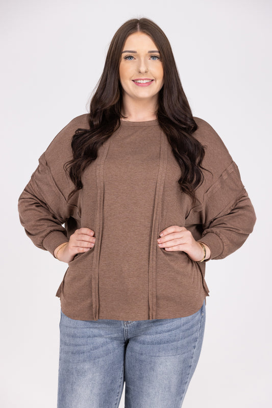 Orchard Day Women's Textured Long Sleeve Top