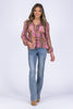 Desert Sunrise Women's V-Neck Long Sleeve Top
