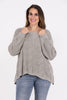 Moving Mountains Women's Feminine Open Knit Split Back Sweater