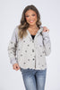 Dancing Amongst The Stars Women's Embroidered Hooded Shacket