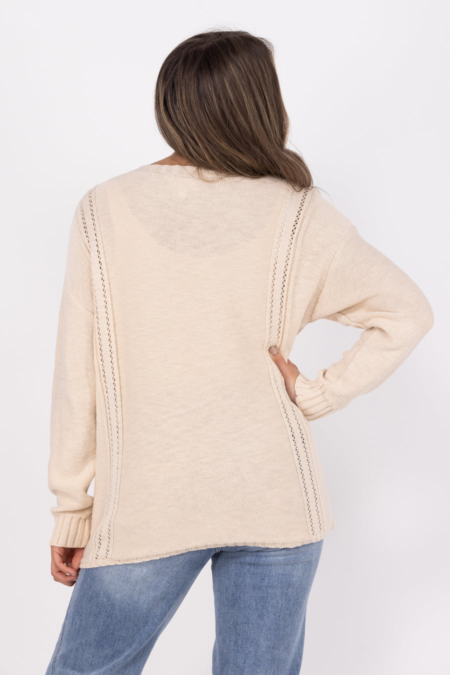 When You Arrived Women's Long Sleeve Knit Sweater