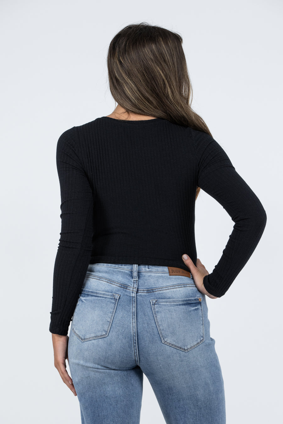 Phoebe Women's Soft Ribbed Long Sleeve Crop Top *Final Sale*