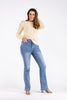 Cable Crew Women's Ribbed Sleeves Sweater *Final Sale*