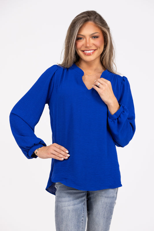Look From Across The Room Women's Bold Long Barrel Sleeve Top