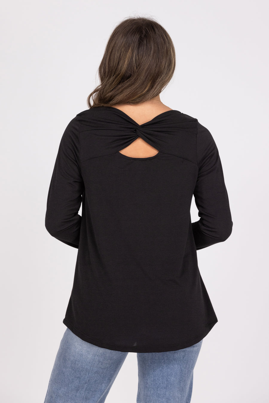 Reaching For You Women's Back Twist Long Sleeve Top