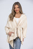 Magic In The Air Women's Asymmetrical Tie Waist Hooded Cardigan * Final Sale*