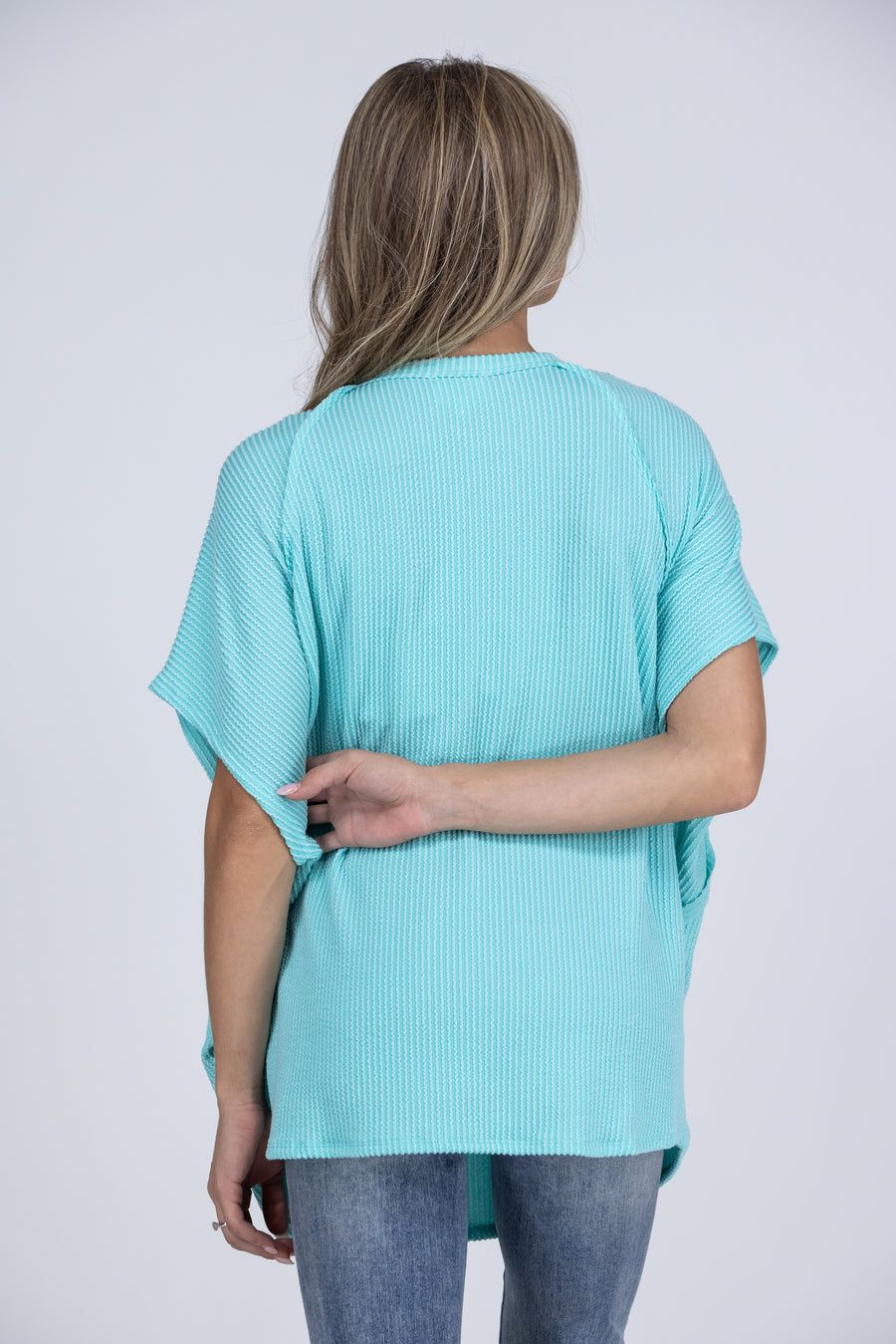 Keep It Ribbed Women's Everyday Round Neckline Short Sleeve Top