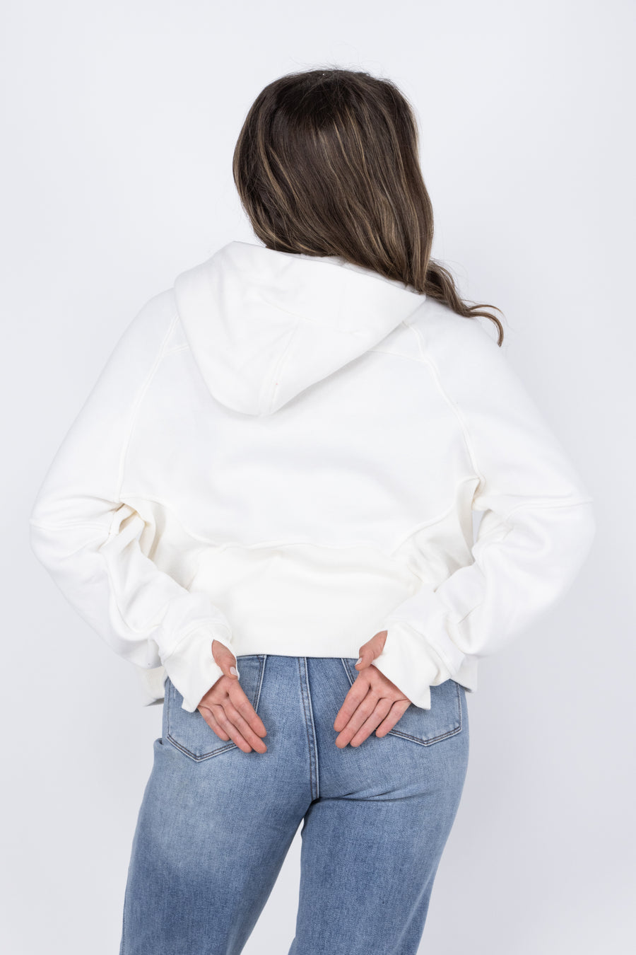 Wholesome Fortune Women's Ribbed Quarter Zip Cropped Hoodie *Final Sale*