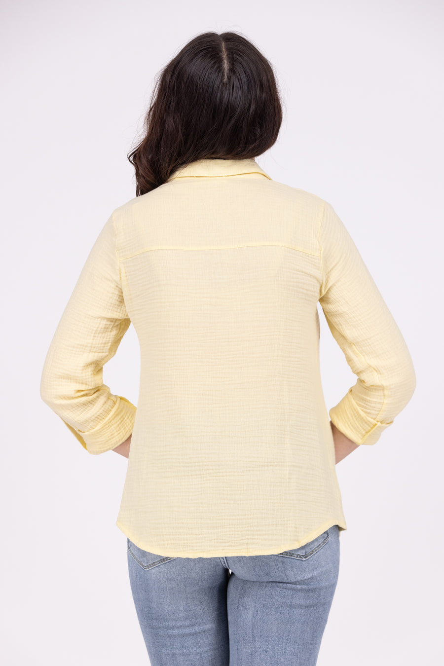 Here on Business Women's Button Down Long Sleeve Top *Final Sale*