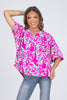 Consider Yourself Women's Bright Hi-Lo 3/4 Sleeve Top