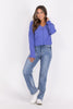 Split Decisions Women's V-Neck Oversized Long Sleeve Top * Final Sale*