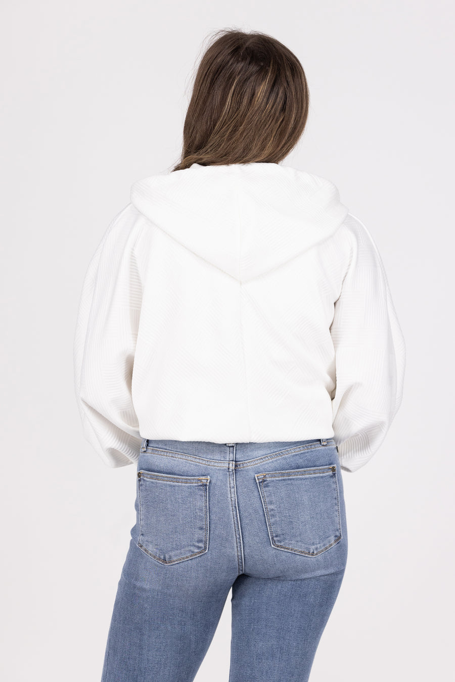 Cloud Watching Women's Half Button Up Cinch Waist Hoodie *Final Sale*