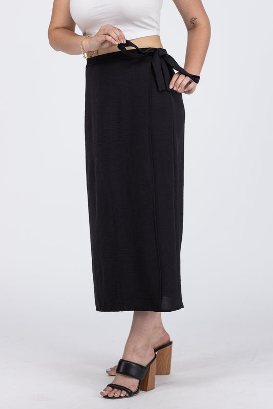 Get It Going Women's High Waist Side Tie Skirt *Final Sale*