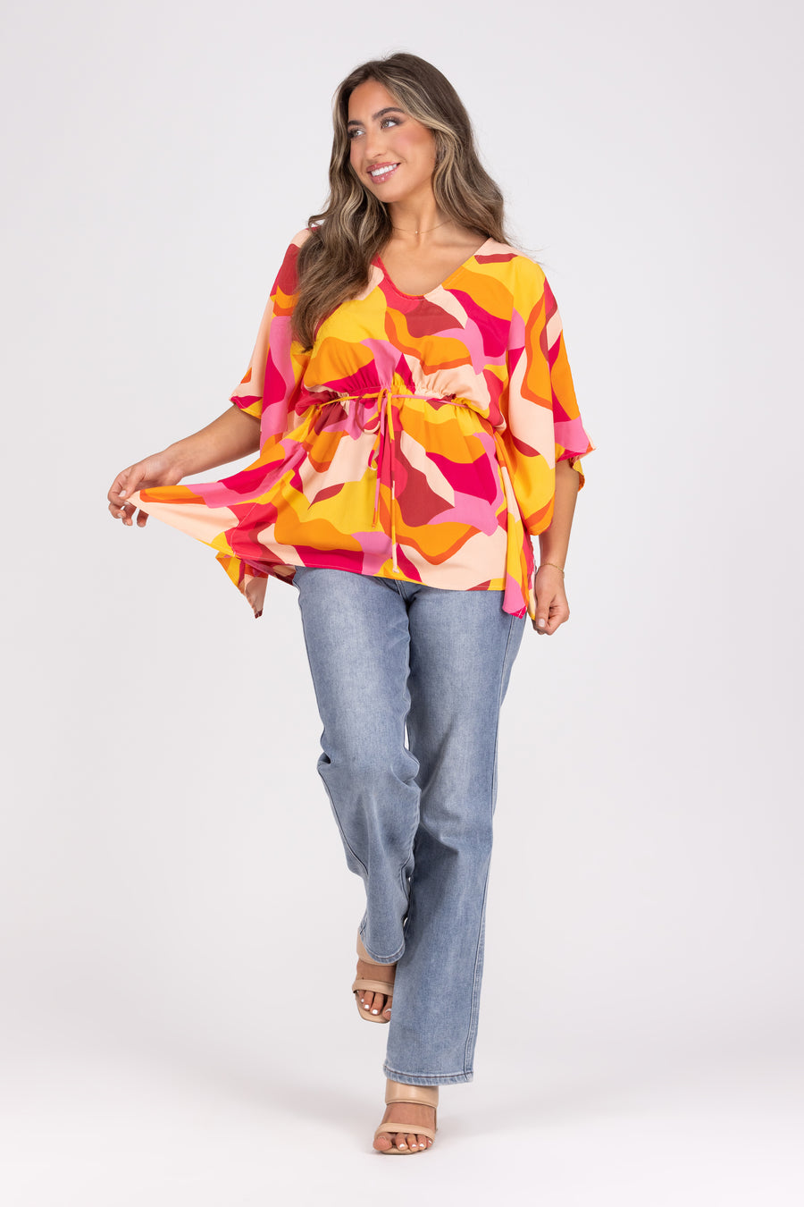 Antique Florals Women's Colorful Lightweight Long Sleeve Top