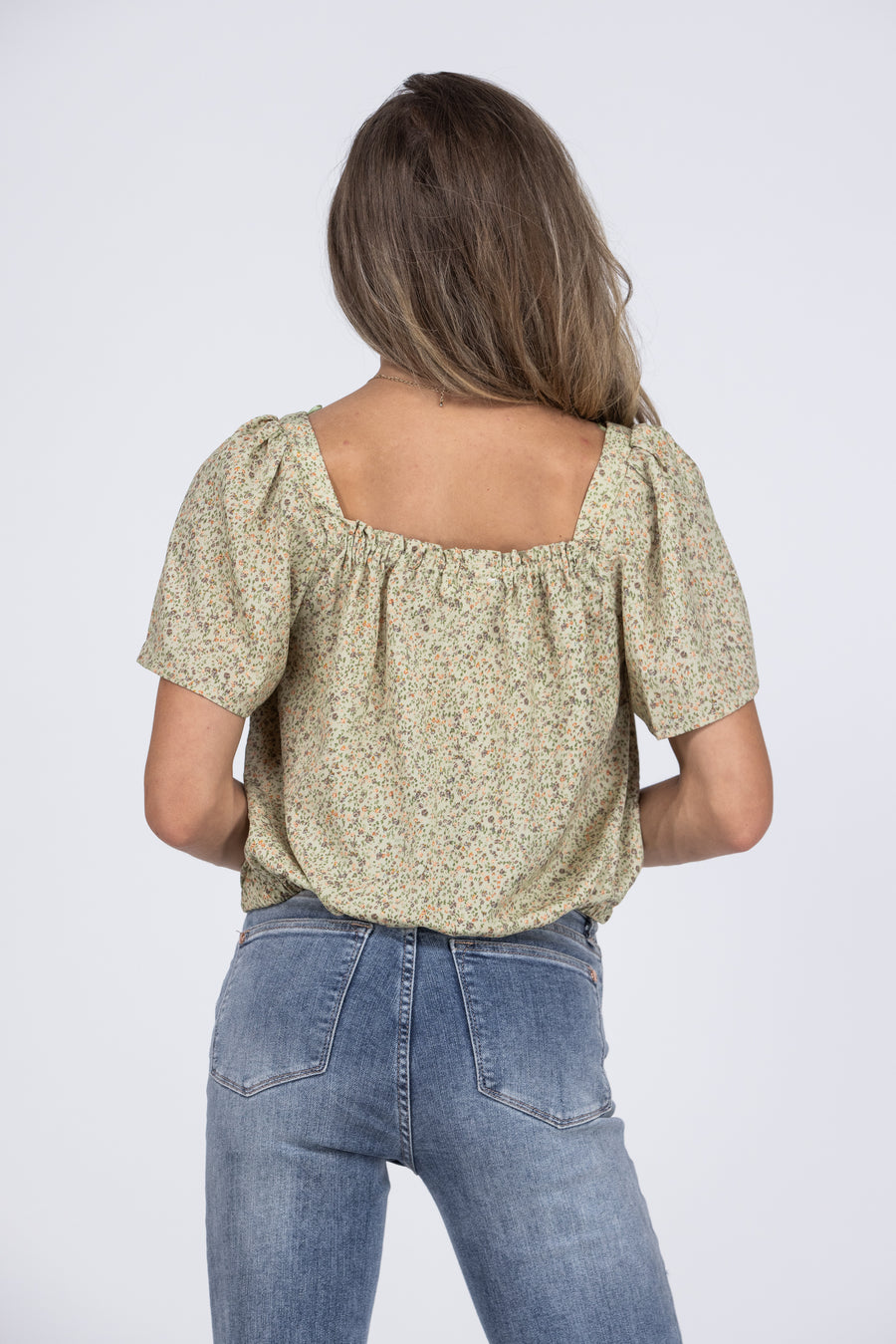 On A Whim Women's Button Down Square Neck Top *Final Sale*