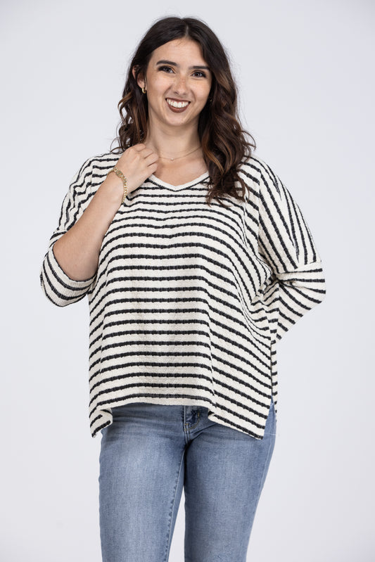 Don't Count Me Out Women's Striped Long Sleeve Top *Final Sale*