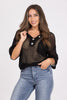 Sweet Breeze Women's Collared Neck Short Sleeve Sweater
