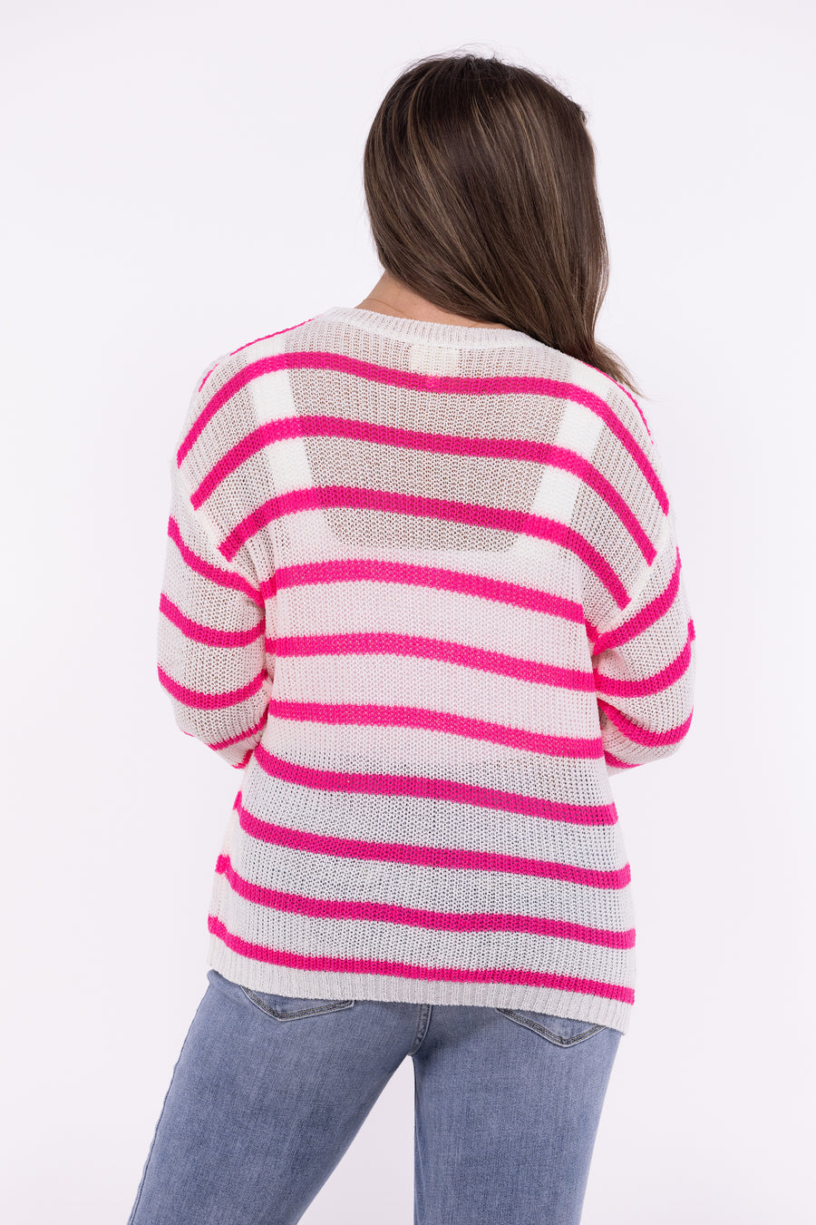 Dreaming of Love Women's Horizontal Contrasting Stripe Sweater
