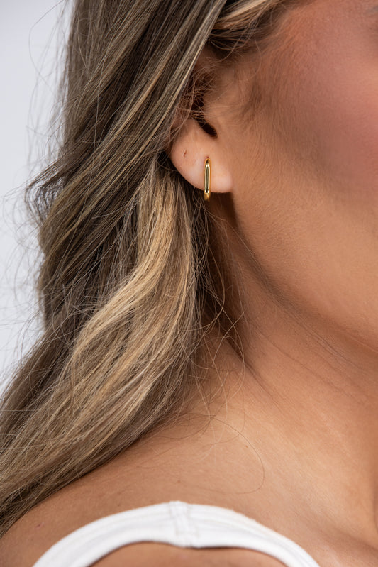 Be "U" Huggie Earrings