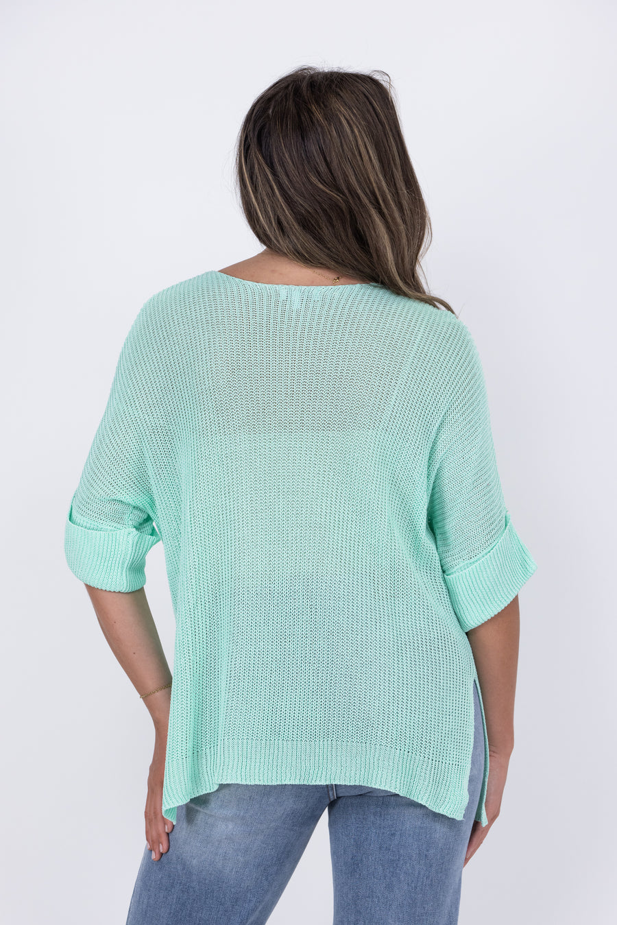 Nothing's Impossible Women's Bright Half Sleeve Sweater Top