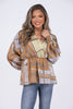 Take The Risk Women's Peplum Long Kimono Sleeve Top * Final Sale*