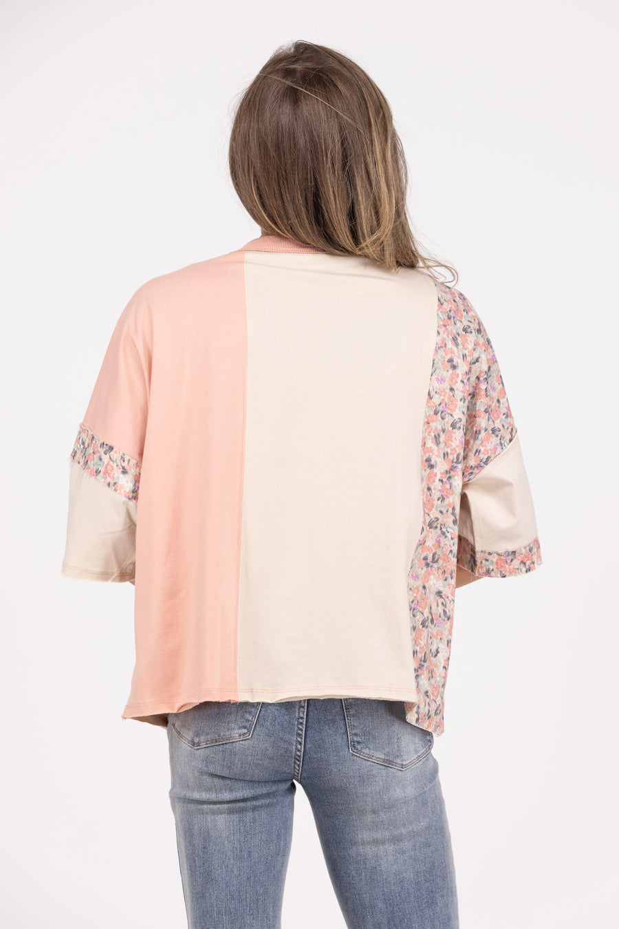 So Interesting Women's Color-Blocked 1/2 Sleeve Top *Final Sale*