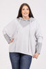 Time For Two Women's Loose Two Tone Hi-Lo Hoodie