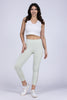 Ribbed Mesh Pocket Women's Sporty Stretch Leggings *Final Sale*