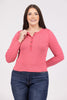 Won't Say it Twice Women's Ribbed Henley Long Sleeve Top