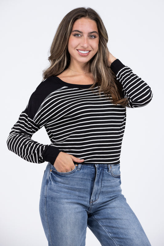 Days Gone By Women's Criss Cross Long Sleeve Top
