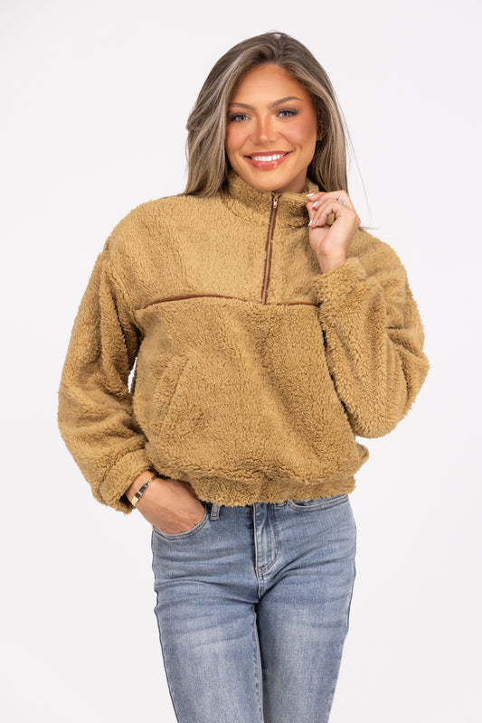 Friendly Fuzziness Women's Cozy 1/4 Zip Jacket