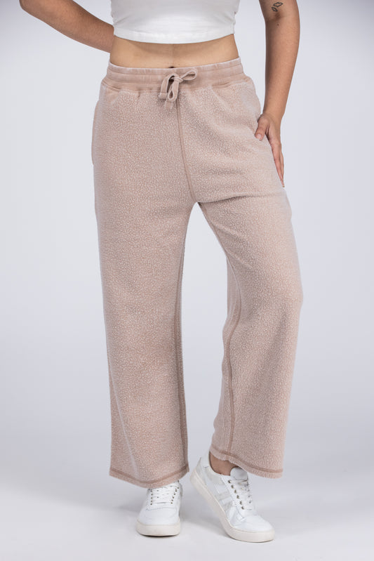 Kickin It Women's Fuzzy Drawstring Waist Lounge Pants *Final Sale*