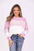 Next On The List Women's Striped Cable Knit Sweater *Final Sale*