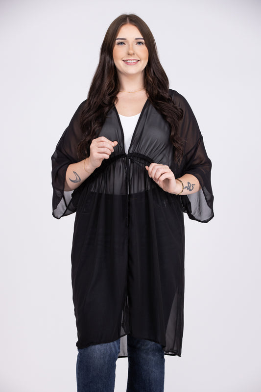 Make Me Feel Special Women's Sheer Front Tie Kimono *Final Sale*