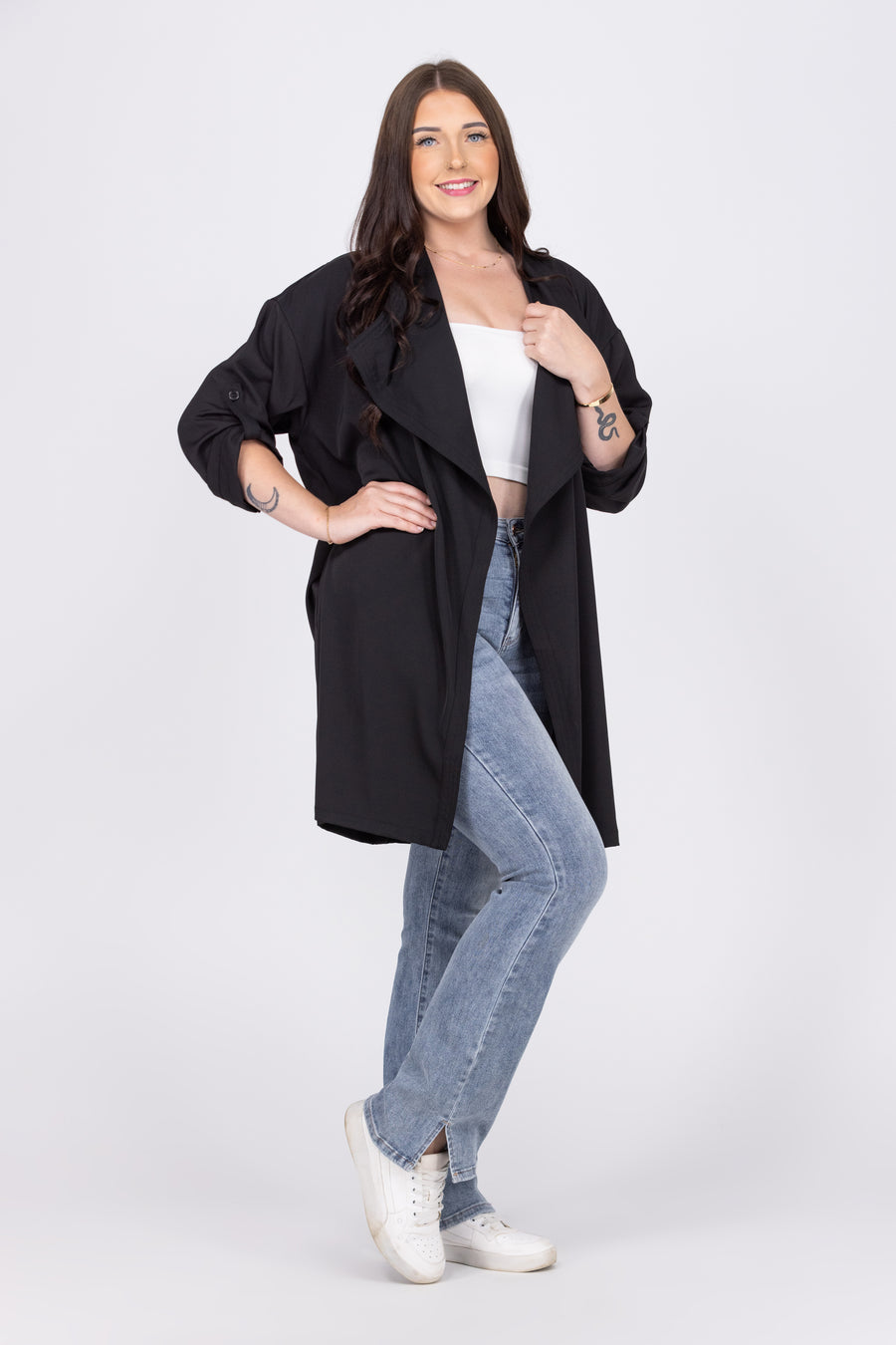 You Look Good Too Me Women's Open Front Jacket