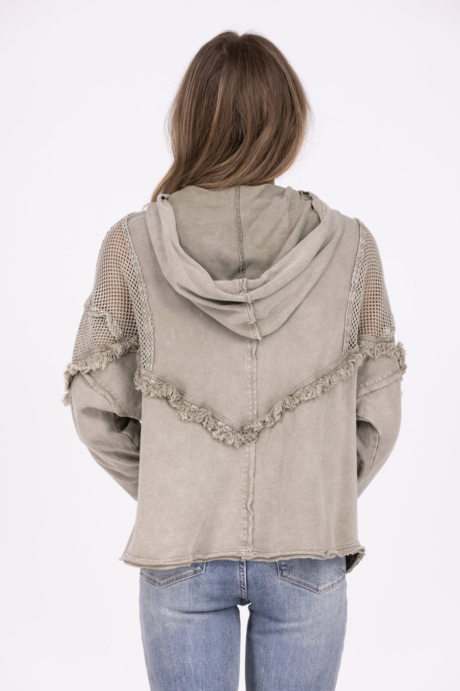 Only Me Women's Boho Long Sleeve Hooded Top