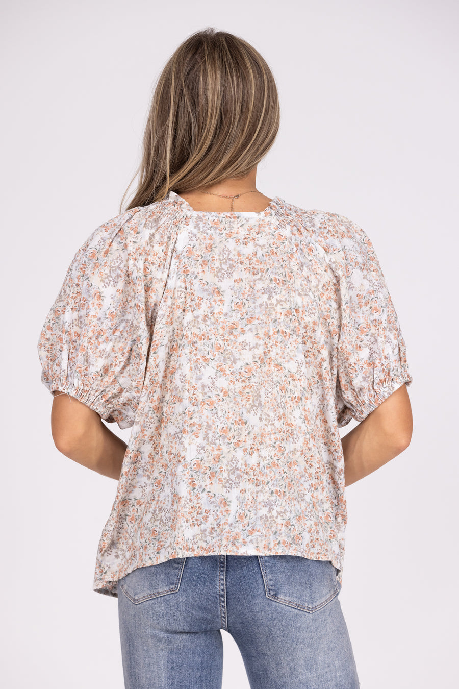 You Make Me Complete Women's Smocked Short Sleeve Top