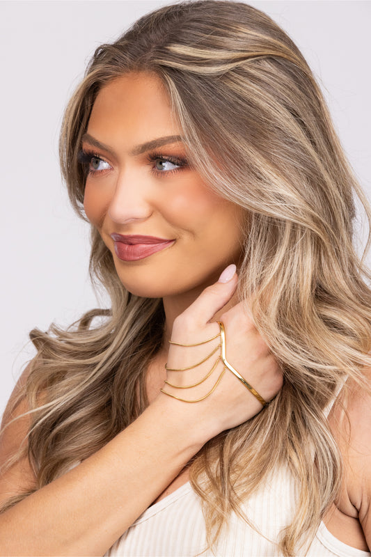 Sara Gold Palm Bracelet