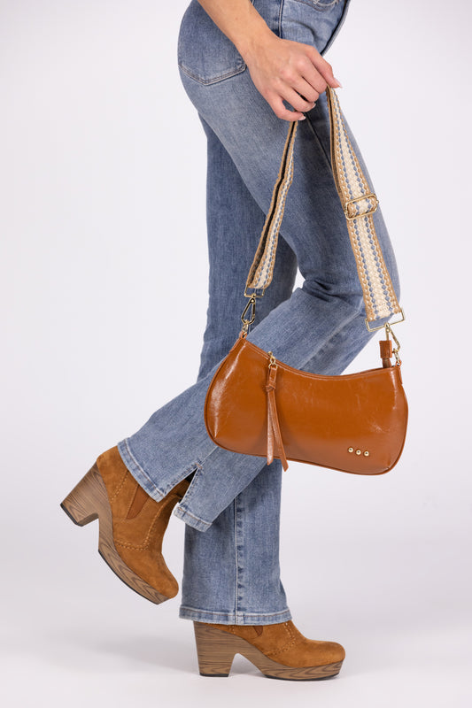 Brynlee Braided Vegan Leather Crossbody & Shoulder Bag/ Purse