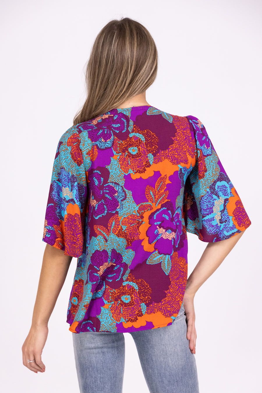 Wild Garden Women's Flowy Short Sleeve Top * Final Sale*