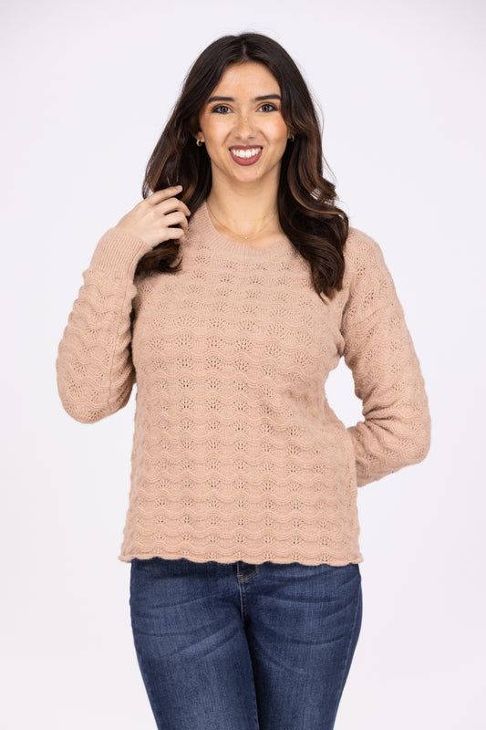 Filled With Joy Women's Scalloped Hem Sweater *Final Sale*