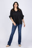 Let Love Flow Women's V-Neck Dolman Ruffled Sleeve Top * Final Sale*