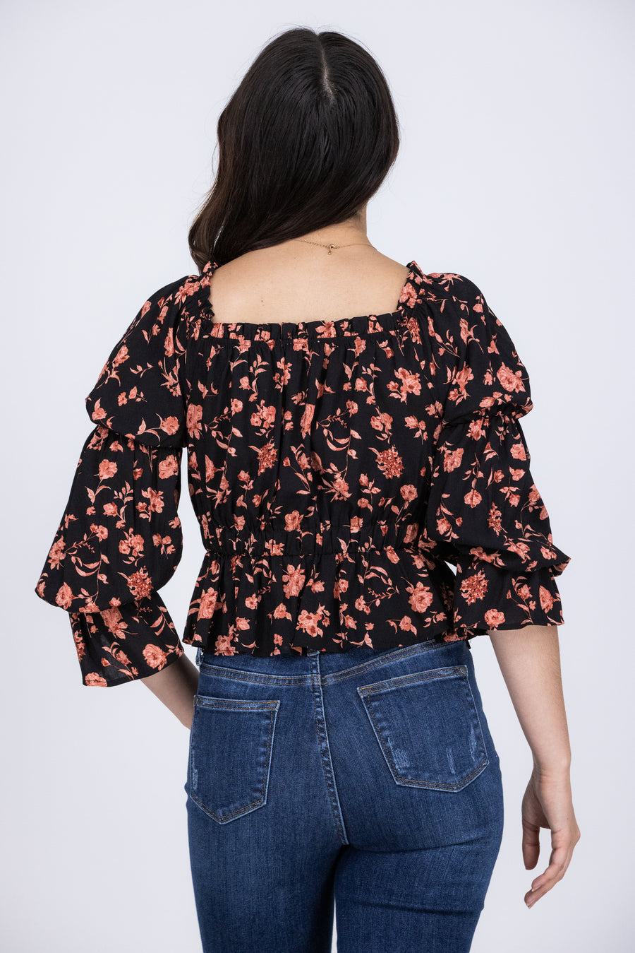 Instant Love Women's Flirty Long Sleeve Peplum Top * Final Sale*