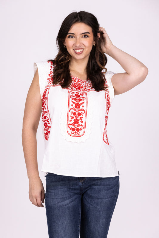 Love In Bloom Women's Floral Embroidered Top *Final Sale*