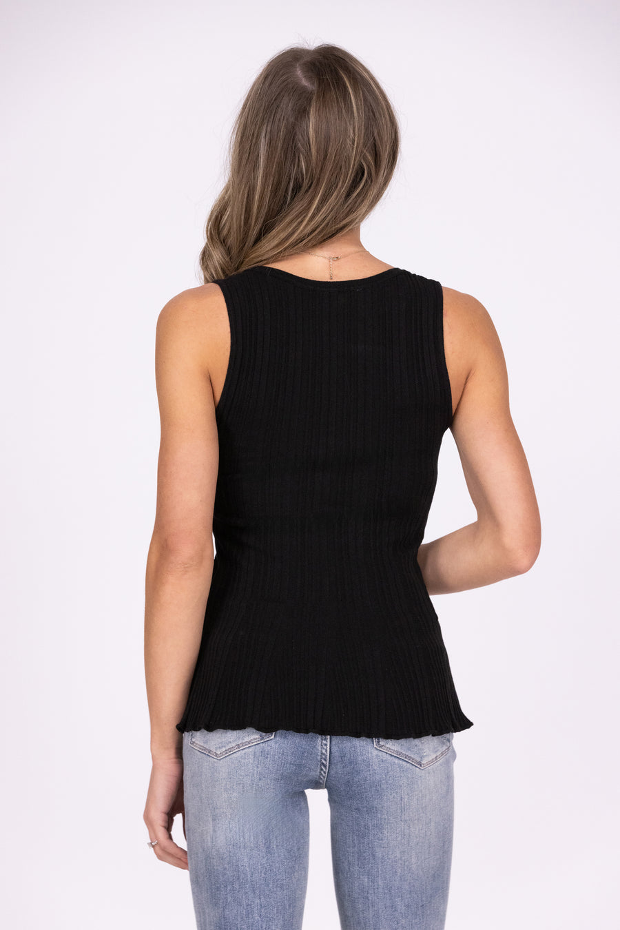 Everyday Dreams Women's Scalloped V-Neck Tank Top