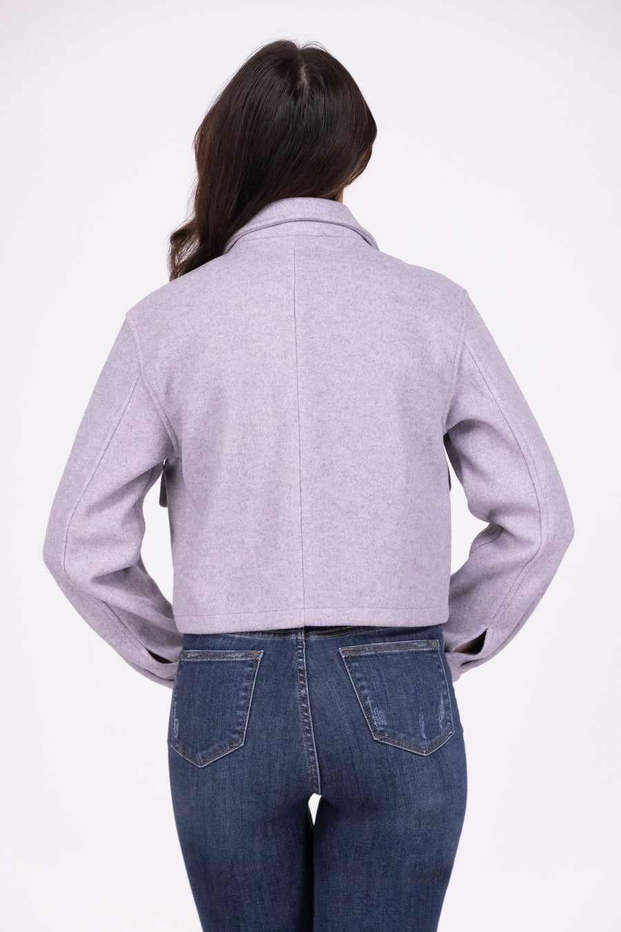 Handle It Beautifully Women's Button-Down Cropped Jacket