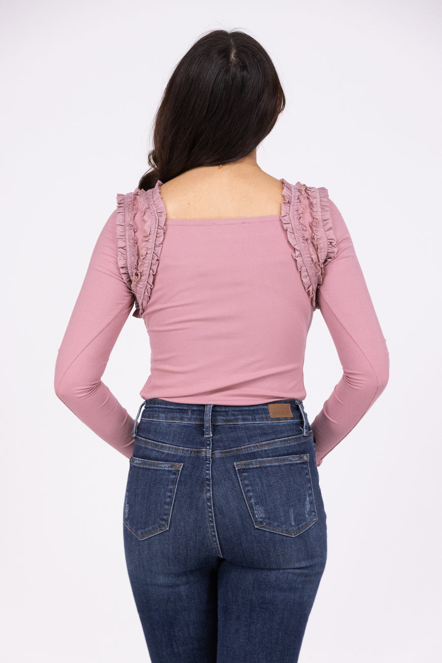 High Ambitions Women's Ruffle Long Sleeve Top